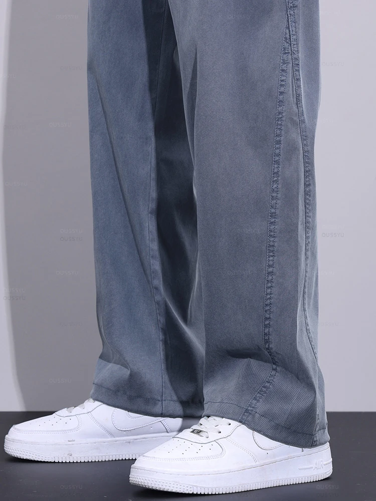 Брендовая одежда летние роскошные мягкие джинсы из лиоцелловой ткани мужские