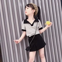children clothing sets summer girls polo t shirts skirt shrots 3 14 years girls summer clothes 2pcs toddler outfits 6 8 10 12