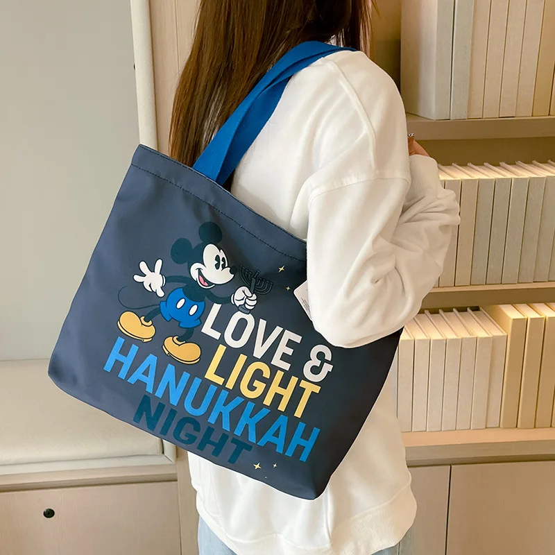 Disney MICKEY Canvas Bag Women's Single Shoulder Bag Cross-border Famous Brand Women's Bag Leisure Mommy Bag Handbag Bag