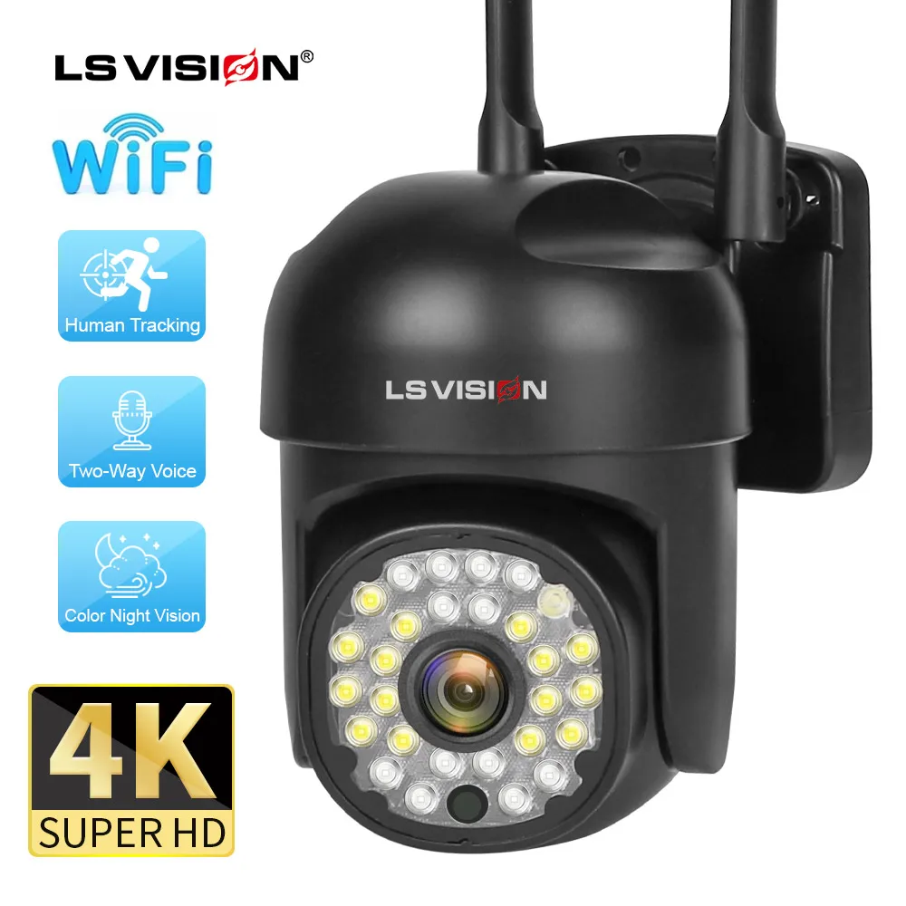 

IP-камера LS VISION, 4K, 8 Мп, PTZ, Wi-Fi, 2 МП