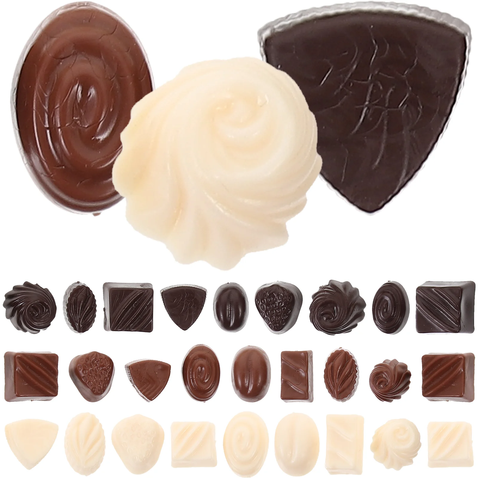 

30pcs Simulated Chocolate Prop Models Fake Chocolate Display Props Random Style