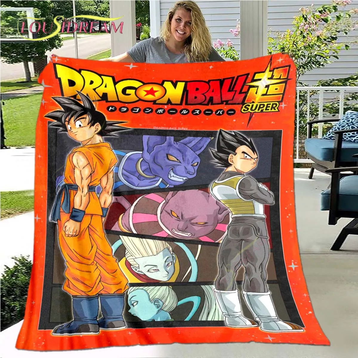 

Cartoon Dragon Ball Fashion Blanket Flannel Throw Blanket Children and Adult Gift Sofa Bedding Baby Boys Girls Children Gifts