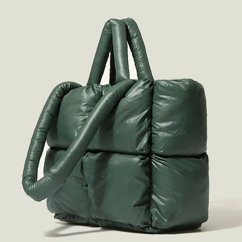

Fashion Women's Handbags Large Tote Bag Multifunction Handbags Quilted Women Shoulder Nylon Crossbody Shopper Bag for Winter
