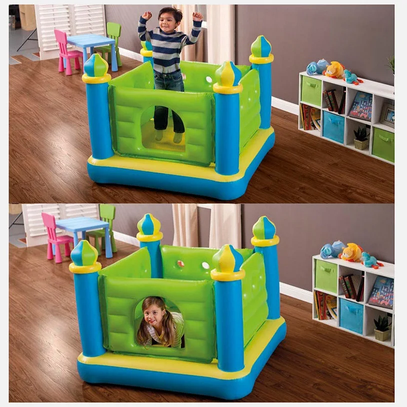 Батут INTEX детский для прыжков складная кровать дома надувной замок прыгающая