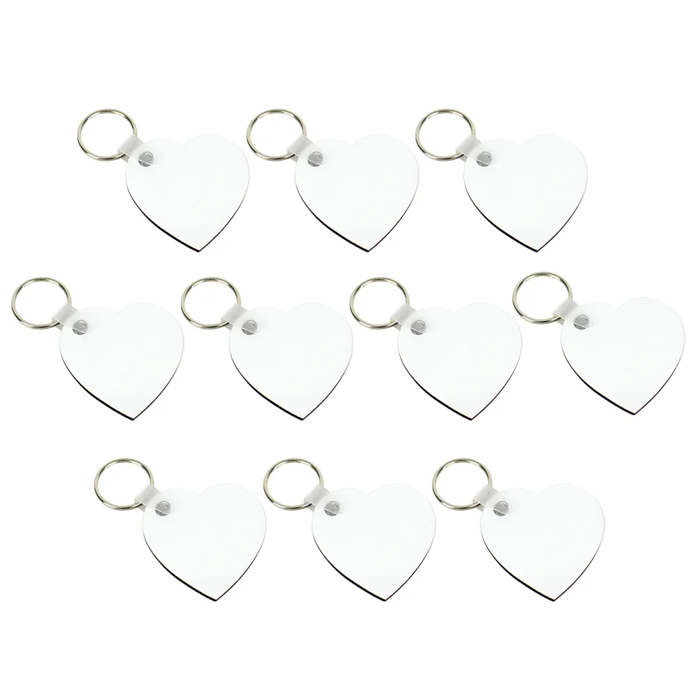 

10 Pcs Sublimation Keychain Blanks Purse Sets Festival Pendant Blank Board Thermal Transfer Wooden DIY Heat Supplies