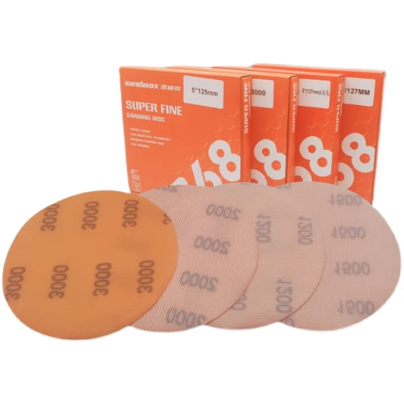 ATPRO Round Soft Film Sandpaper Dry Spray Paint  Polished Superfine Processing 6 Inch Soft Surface Sandpaper  for car