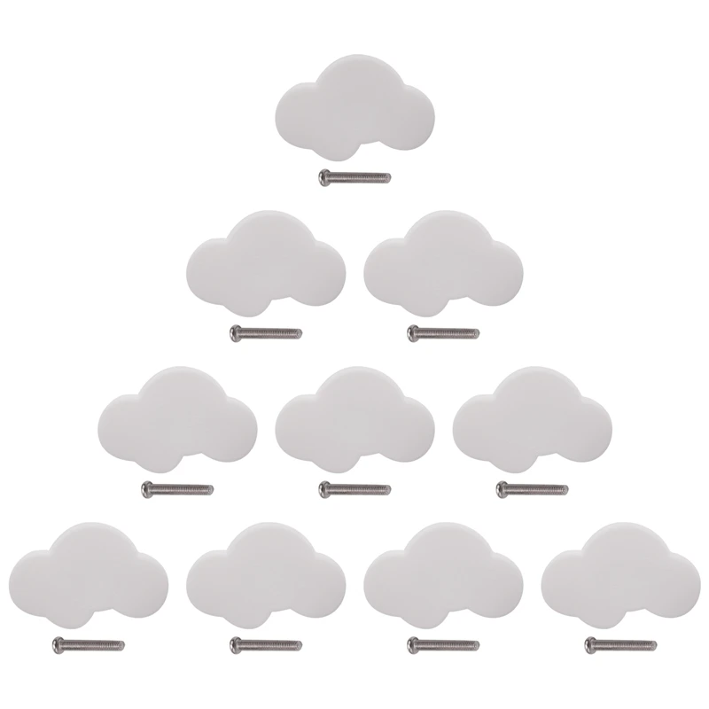 

10Pcs Cartoon Cloud Furniture Handles Children Room Knobs Handles Drawer Pull Handle Door Knob For Bedroom Kitchen