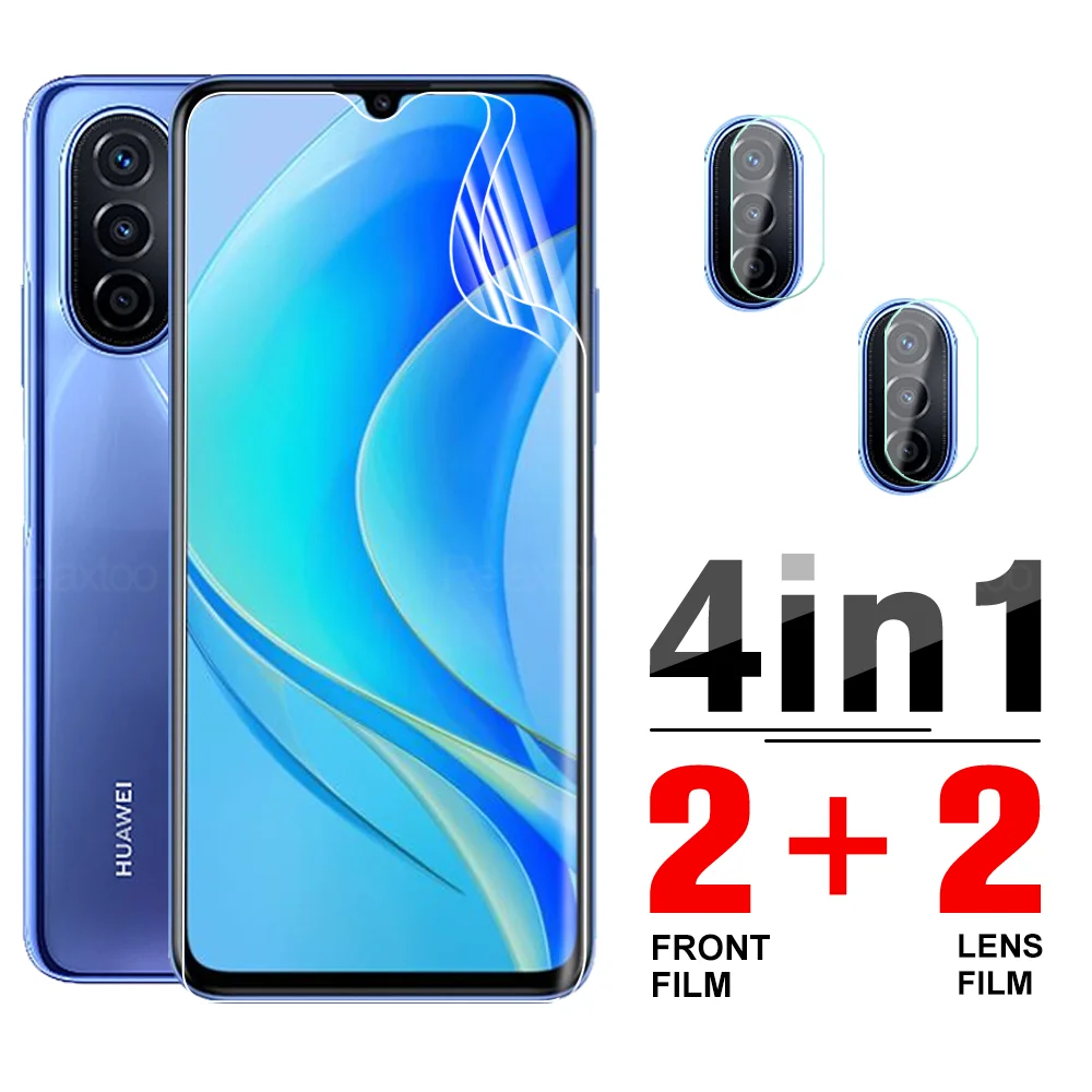 

4-в-1 Защитная пленка для экрана телефона Huawei Nova Y70 Plus Enjoy 50, Защитная пленка для объектива камеры Novay70 Enjoy50 Nova70plus, Гидрогелевая пленка высокого ...