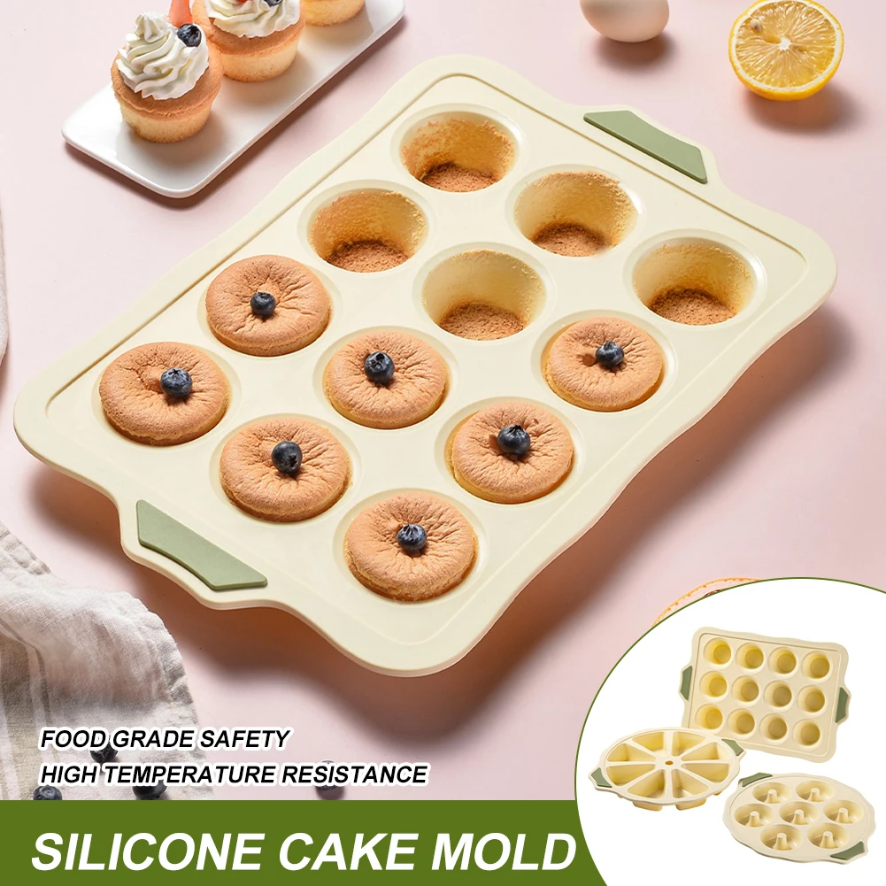 

Reusable Silicone Baking Mold Cupcake Muffin Doughnut Triangle Cake Baking Pan Chocolate Mousse Cake Dessert DIY Baking Mold
