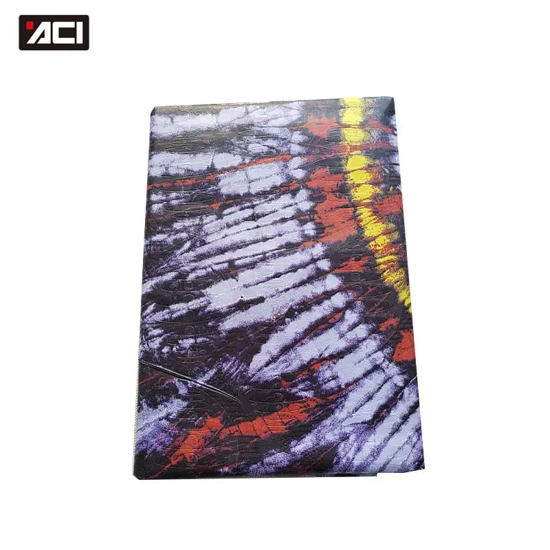 

ACI Emboss African Bazin Fabric Tie Dye Printed Damask Fabric Jacquard Guinea Brocade Bazin Riche Fabric 5 Yards/Piece For Lady