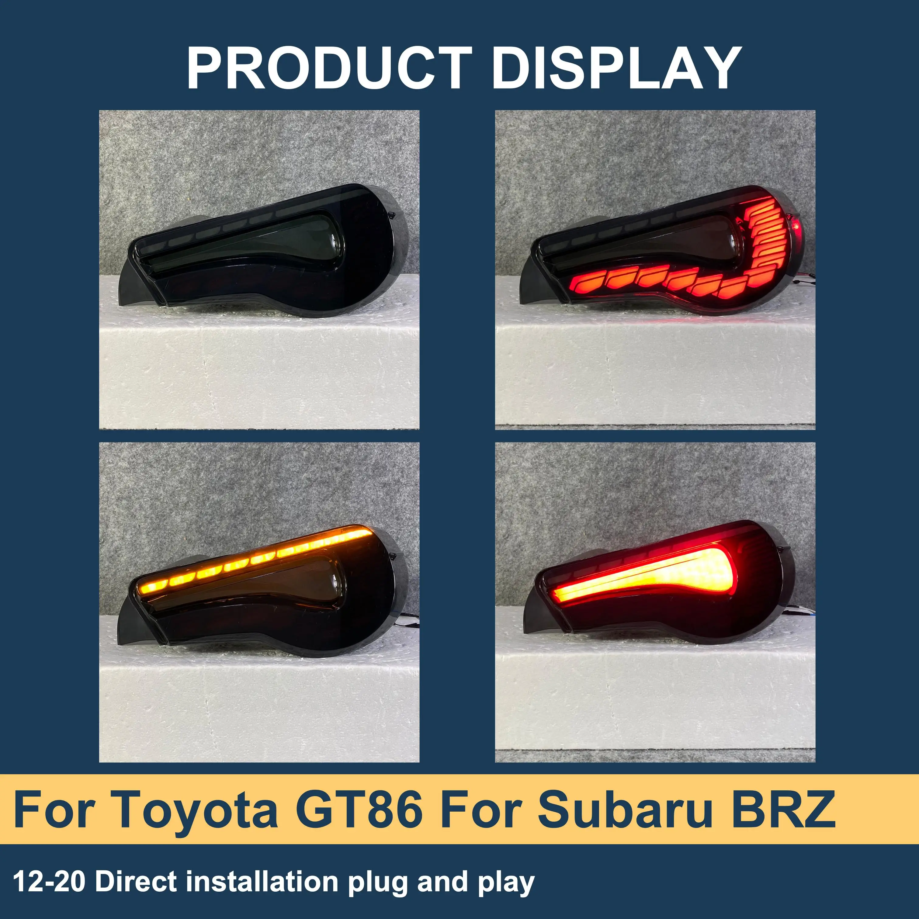 Фото Задние фонари J ONE Car Auto Parts GT86 GTS для Toyota GT86 и Subaru BRZ 2012-2020 №5