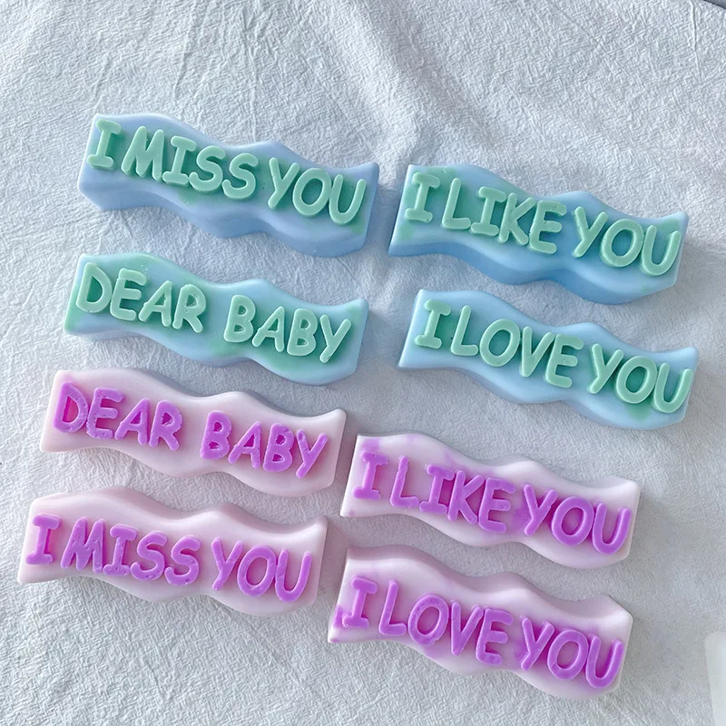 

Confession Letter Candle Mold Rectangle Wavy Candle Silicone Mold Diy Girs Gift Aromatherapy Gypsum Soap Resin Mold