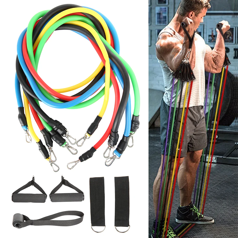 Latex Resistance Band Crossfit Train Home Exercise Strong He