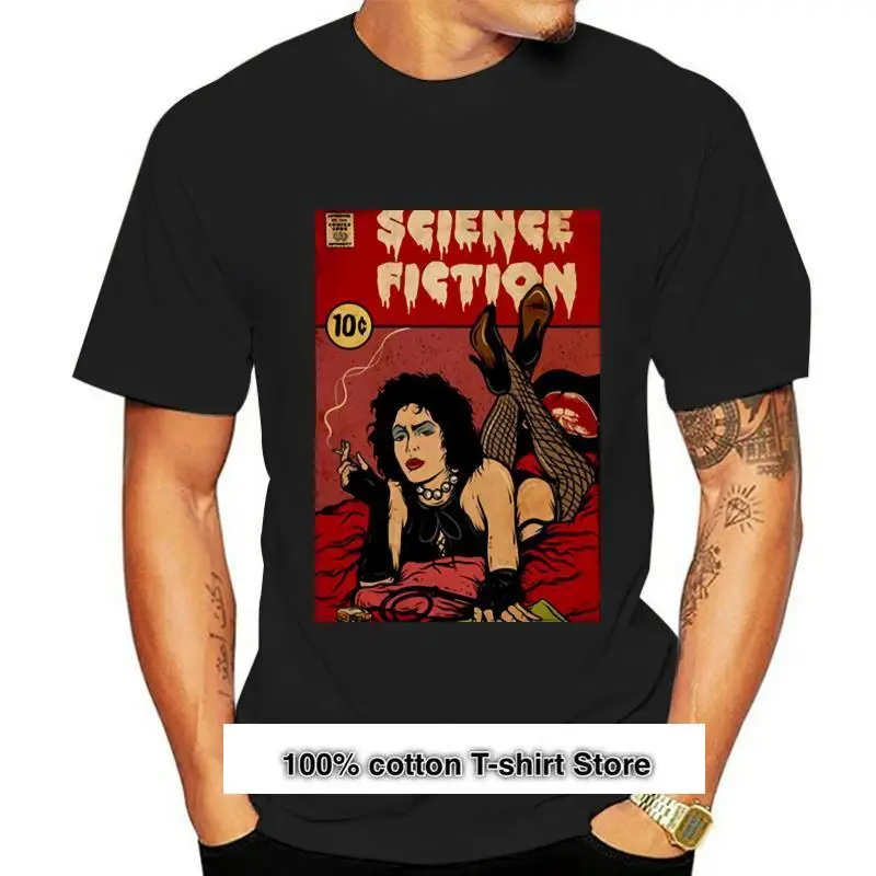 

Camiseta de Ciencia ficдоль Рокки ужас картина Show для мужчин и женщин, camisa negra-синий Марино, colorida