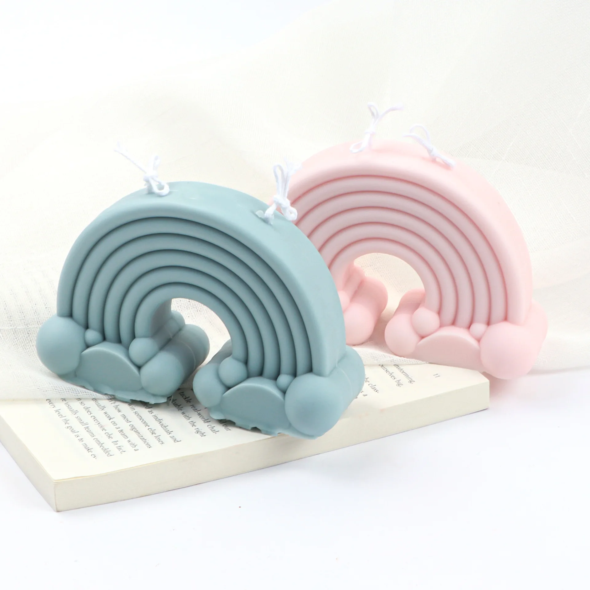 

New Rainbow Bridge candle silicone mold cake chocolate soap silicone mold Diy arch bridge candle silicone mold