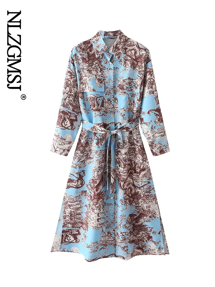 

Платье женское длинное однобортное с поясом и длинным рукавом