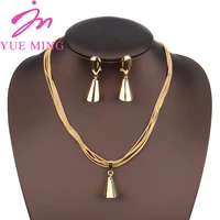 dubai gold plated jewelry sets for women europe african jewelry set earrings necklace daily wear party holiday wedding jewelry