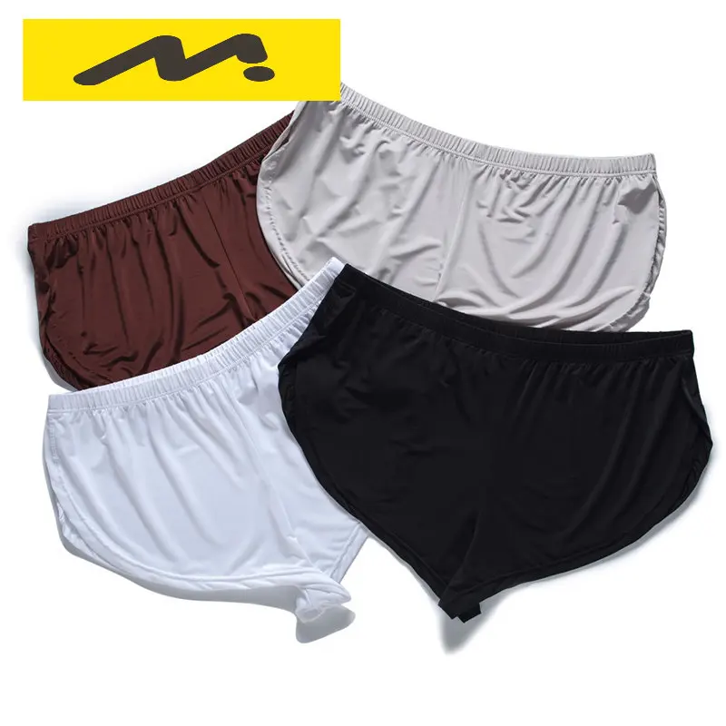 

Men's Boxer Shorts Home Sexy Underpants High School Students Loose Silk Arrow Pants Men's Round Side Pajamas