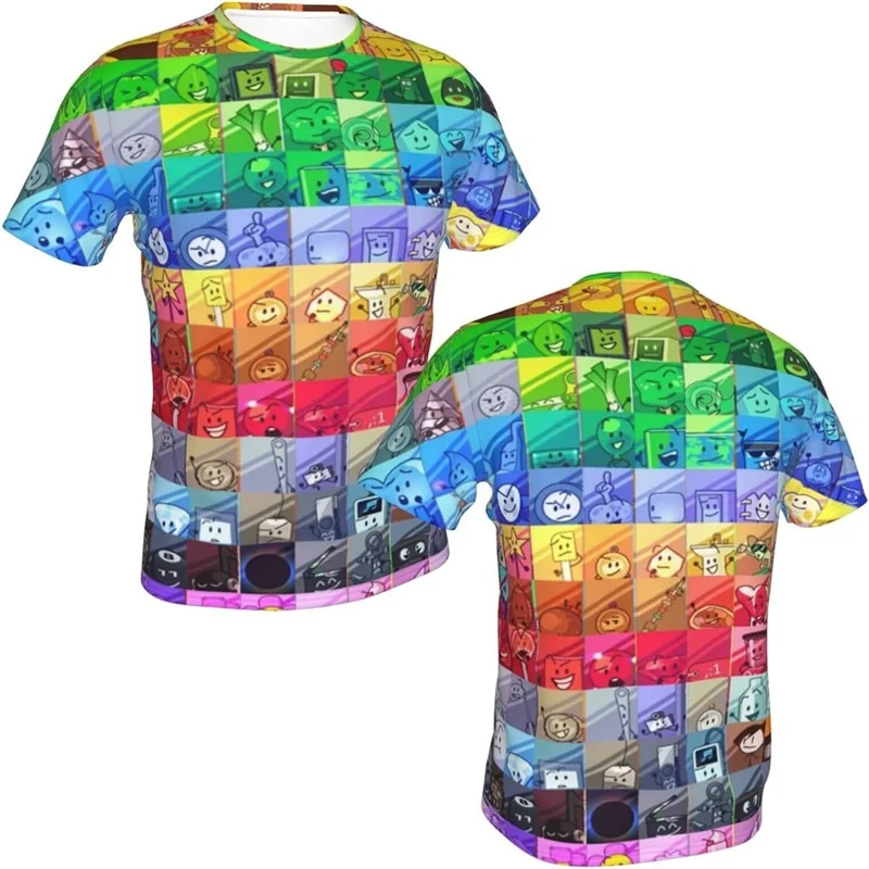 Фото Jacknjellify BFDI Battle For Dream Island футболки Merch для женщин и мужчин повседневные футболки с короткими рукавами уличная футболка стильная Camiseta №3