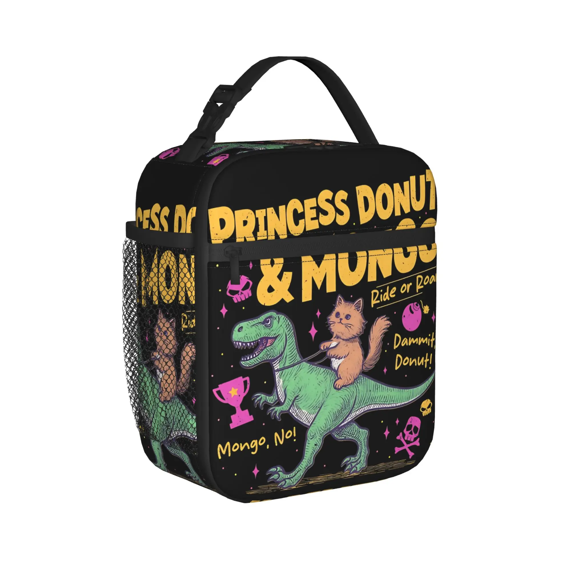 Фото Изолированные сумки для обеда Princess Donut And Mongo, сумка-холодильник, контейнер для обеда, большая сумка-тоут Dungeon Crawler Carl, коробка для еды, сумки для продуктов №2