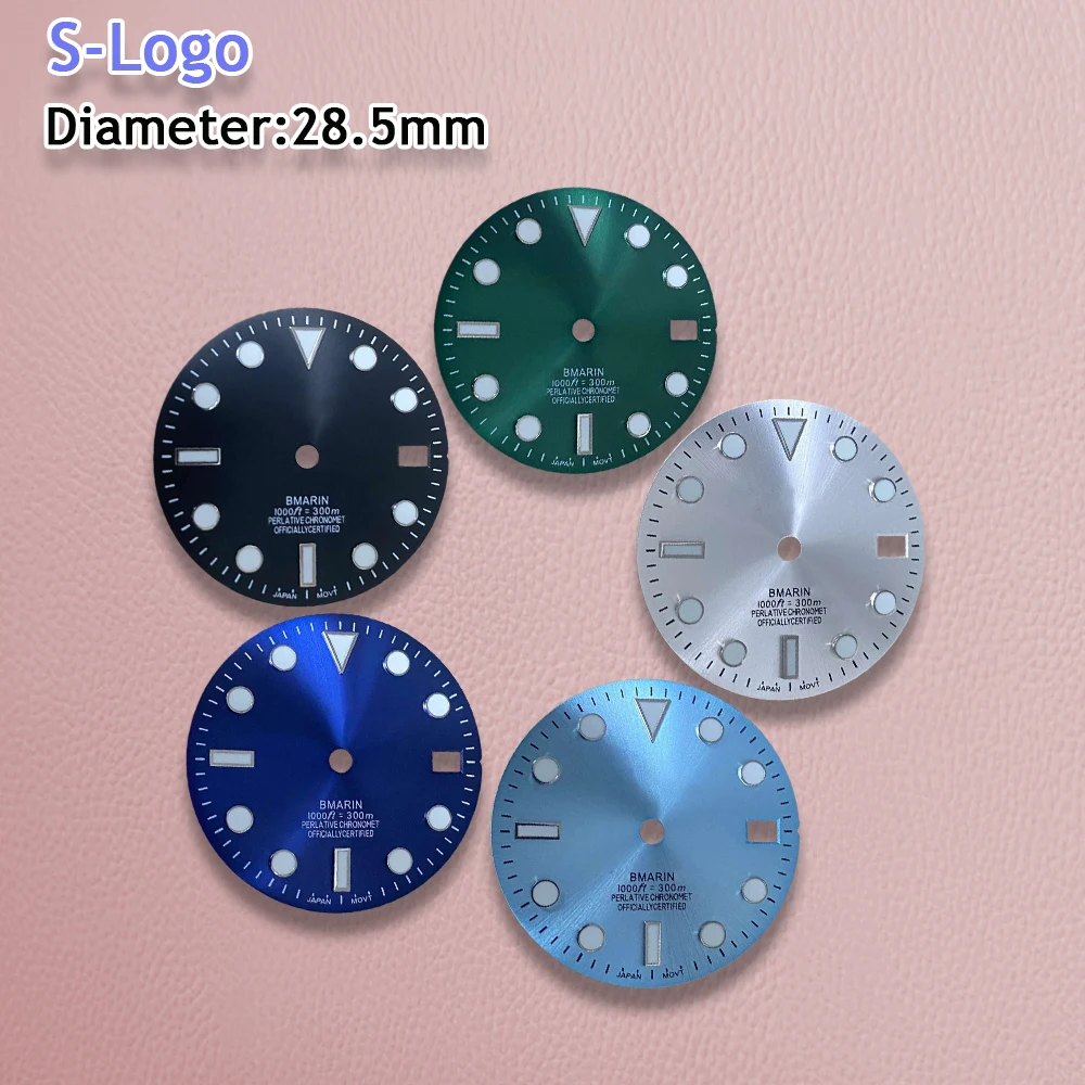 Циферблат с логотипом S 28 5 мм циферблат NH35 SUB подходит для механизма NH35/NH36/4R/7S C3