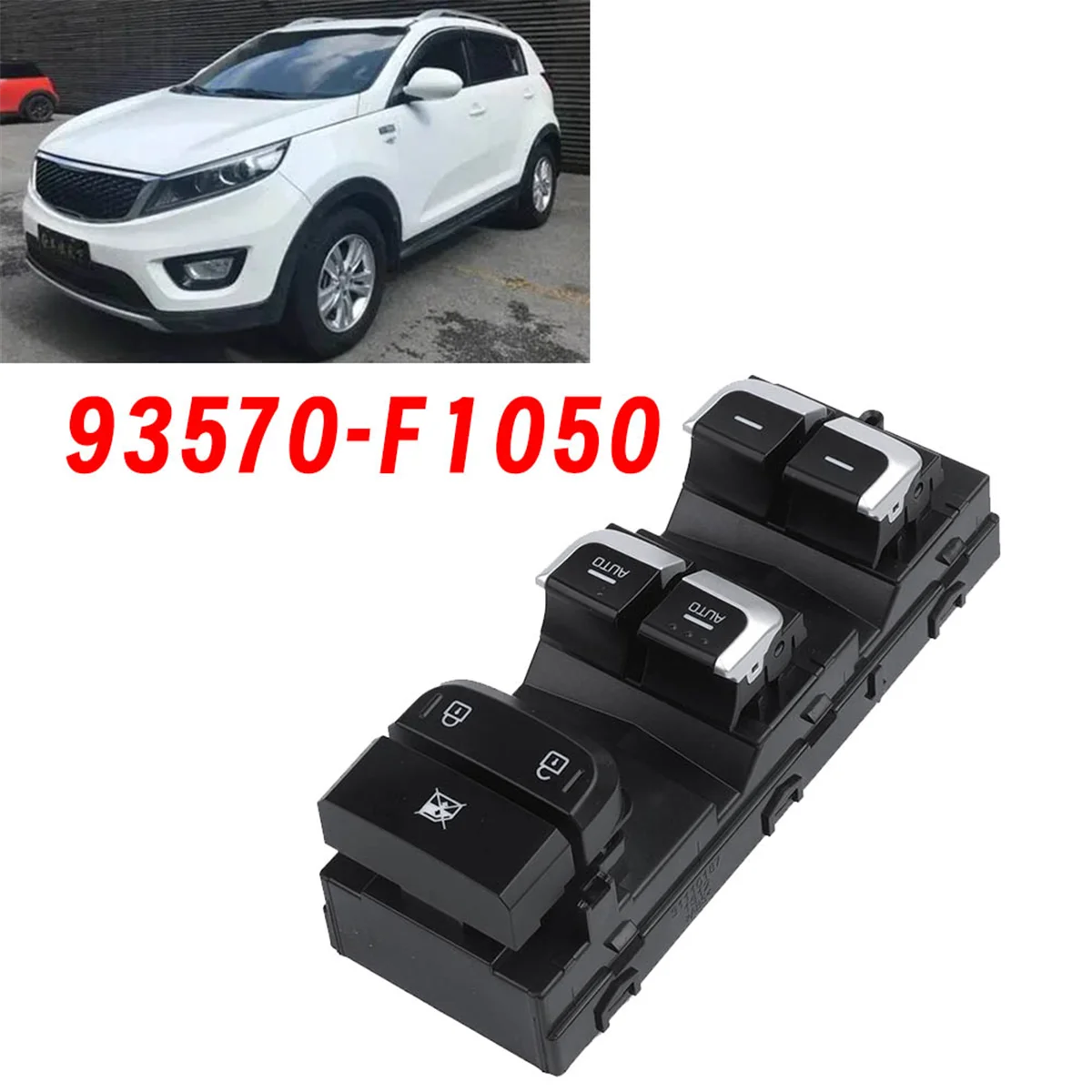 Левый передний силовой главный выключатель окна в сборе 93570-F1050 для Kia Sportage 2015-2018