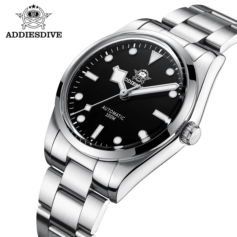 

Часы ADDIESDIVE AD2113 механические часы для дайвинга 10 бар черные синие стальные Наручные часы BGW9 светящиеся автоматические часы Explorer для мужчин