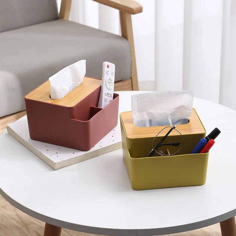 

Multifunctional Desktop Organizer Remote Control Holder Pencil Scissor Container Tissue Box Pen Holder Organizers for Desk