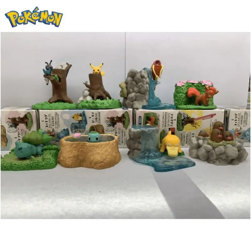 

Squirtle Bulbasaur Pikachu Psyduck Action Figures Japanese Cartoon Movie Peripheral Toys Pokemon Kawaii Doll Gifts for Children