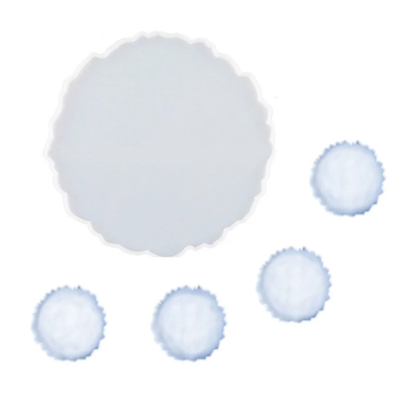 

5Pcs DIY Silicone Round Coaster Resin Casting Molds Kit Resin Irregular Coaster Mould Home Decoration Craft Making Tool