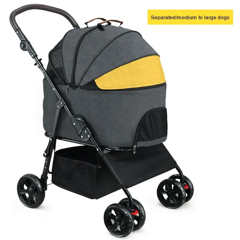 Коляска для домашних животных легкая складная разделенная транспортная средних