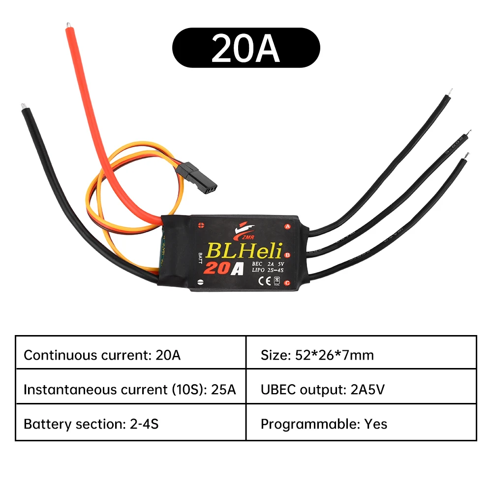 1 шт. BLHeli бесщеточный Esc 12A/20A/30A/40A/50A с Ubec подходит для модели квадрокоптера Diy Fpv