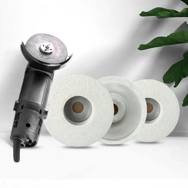 

® Aluminum Polish Buffing Polishing Grinder Metal Buffer Felt Furnitur Pousbo For 100 Polishing Wool Angle Wheel Wheel Disc Pad