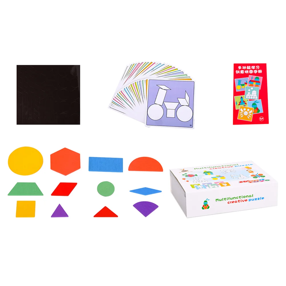 

1 Set Funny Tangram Early Learning Jigsaw for Education Children Kid Playing