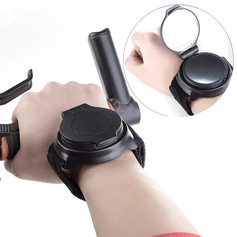 

Bicycle Reflector Bicycle Rearview Mirror with Wrist and Arm Running Rearview Mirror Portable Wrist Mirror