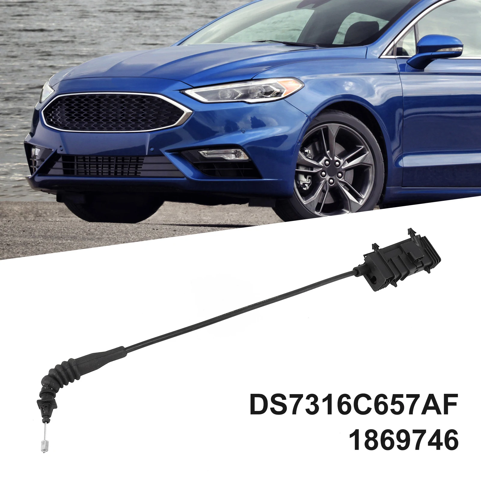 

Brand New Hood Cable Rope Parts & Accessories DS7316C657AF Engine Hood For Ford Fusion Replacement UnUniversal