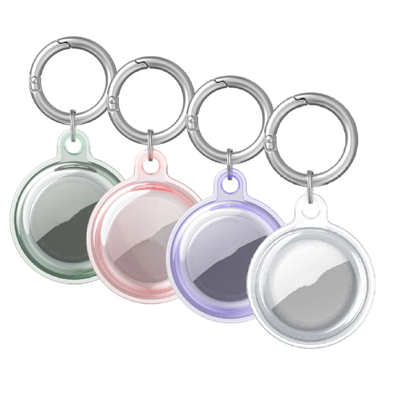 

AirTag Case Transparent TPU Cover Keychain For Apple AirTag Key Holder Air Tag Full Protect Shell Waterproof Shockproof
