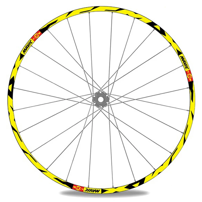 

New big yellow wheel Mavik deemax dh sticker mountain wheel group rim bicycle sticker custom waterproof 29