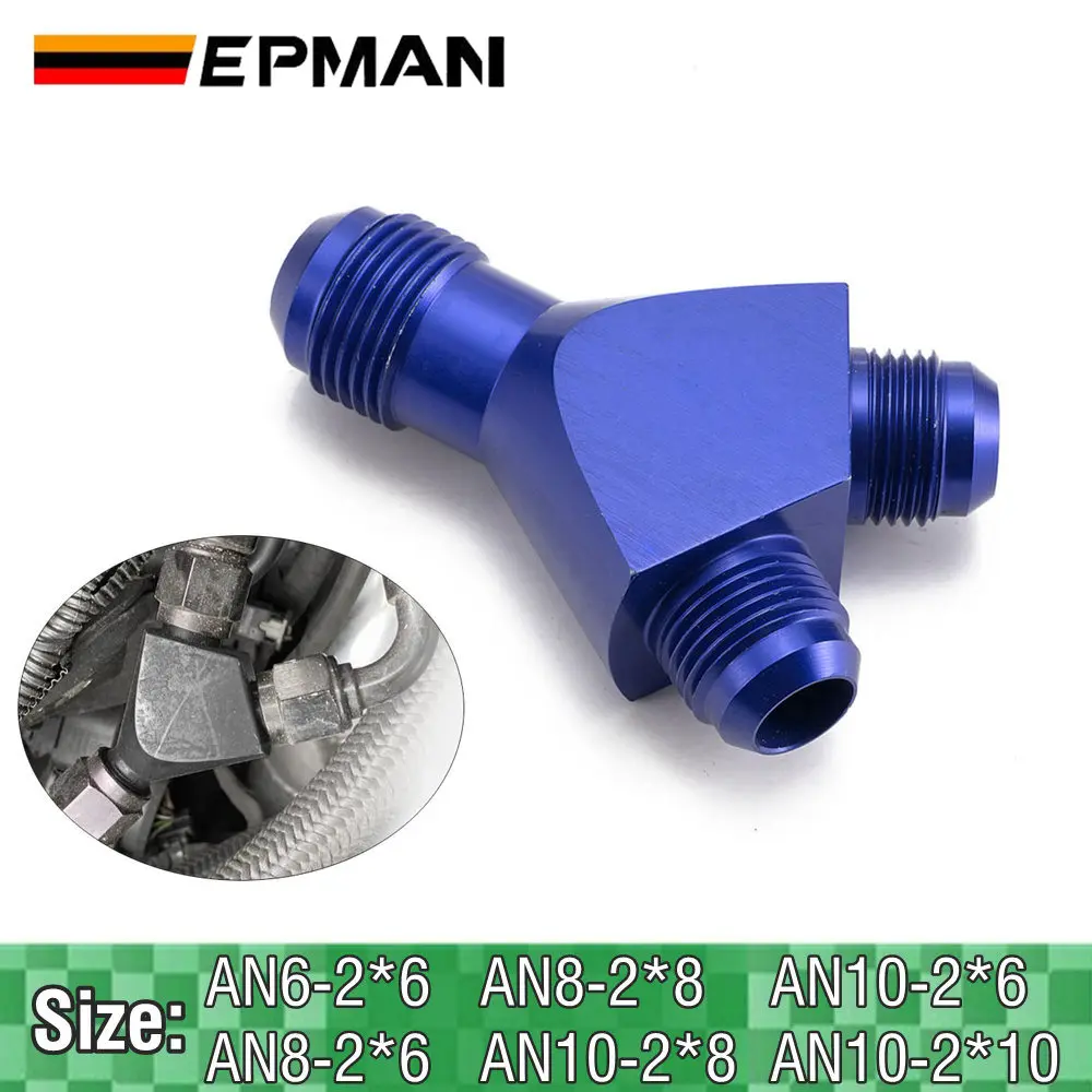 

HUB sports - EPMAN топливный шланг, фитинг, тройник, труба, алюминиевые 3-ходовые Y-образные адаптеры AN6/AN8/AN10, наружная резьба EPJTAN10T28