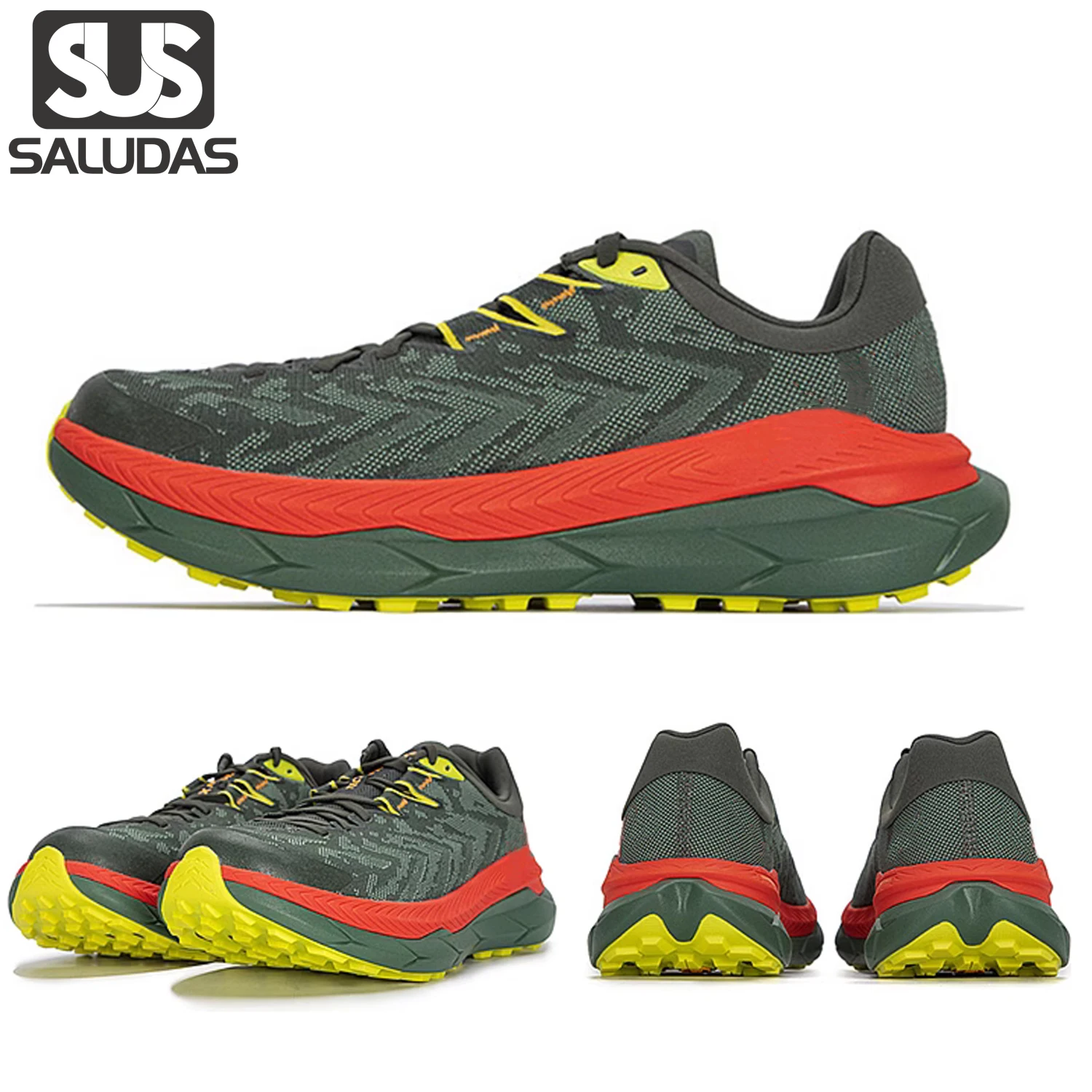 

SALUDAS Trail Running Shoes Men Tecton X Carbon Plate Marathon Training Shoes Cushioning Elasticity Outdoor Trekking Sneakers