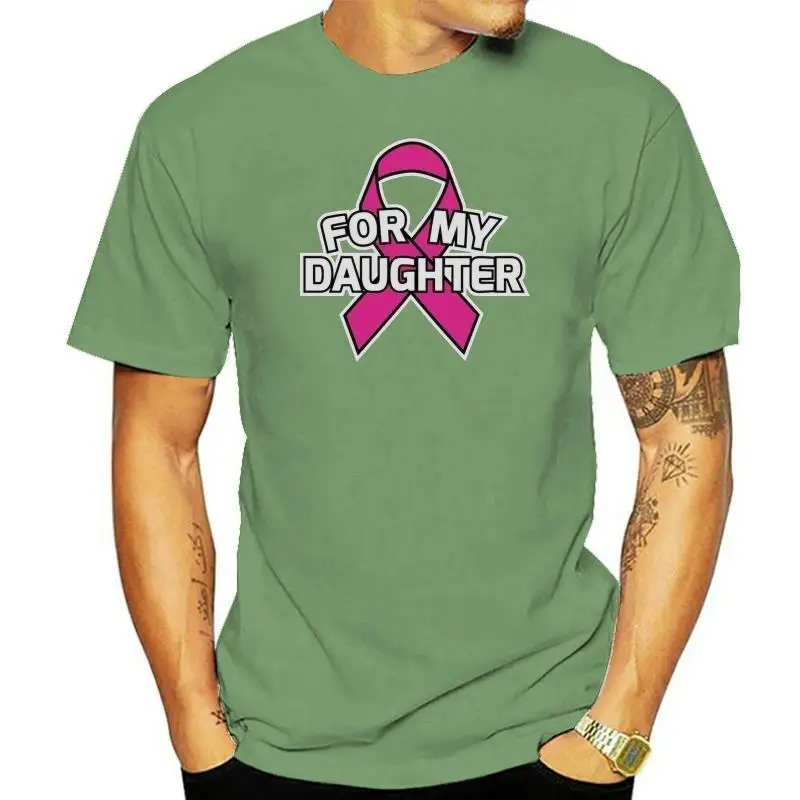 

Информирование о раке груди-розовая лента для поддержки футболки моей дочери