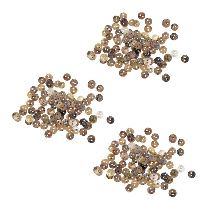 

300Pcs 8 Mm Pearl Buttons Mother Of Pearl Shell Round Heads