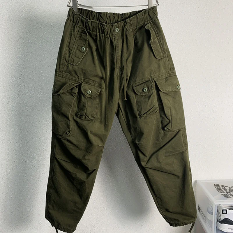 Осень-зима 2023 Модные свободные брюки-карго дизайнерские военные промышленные