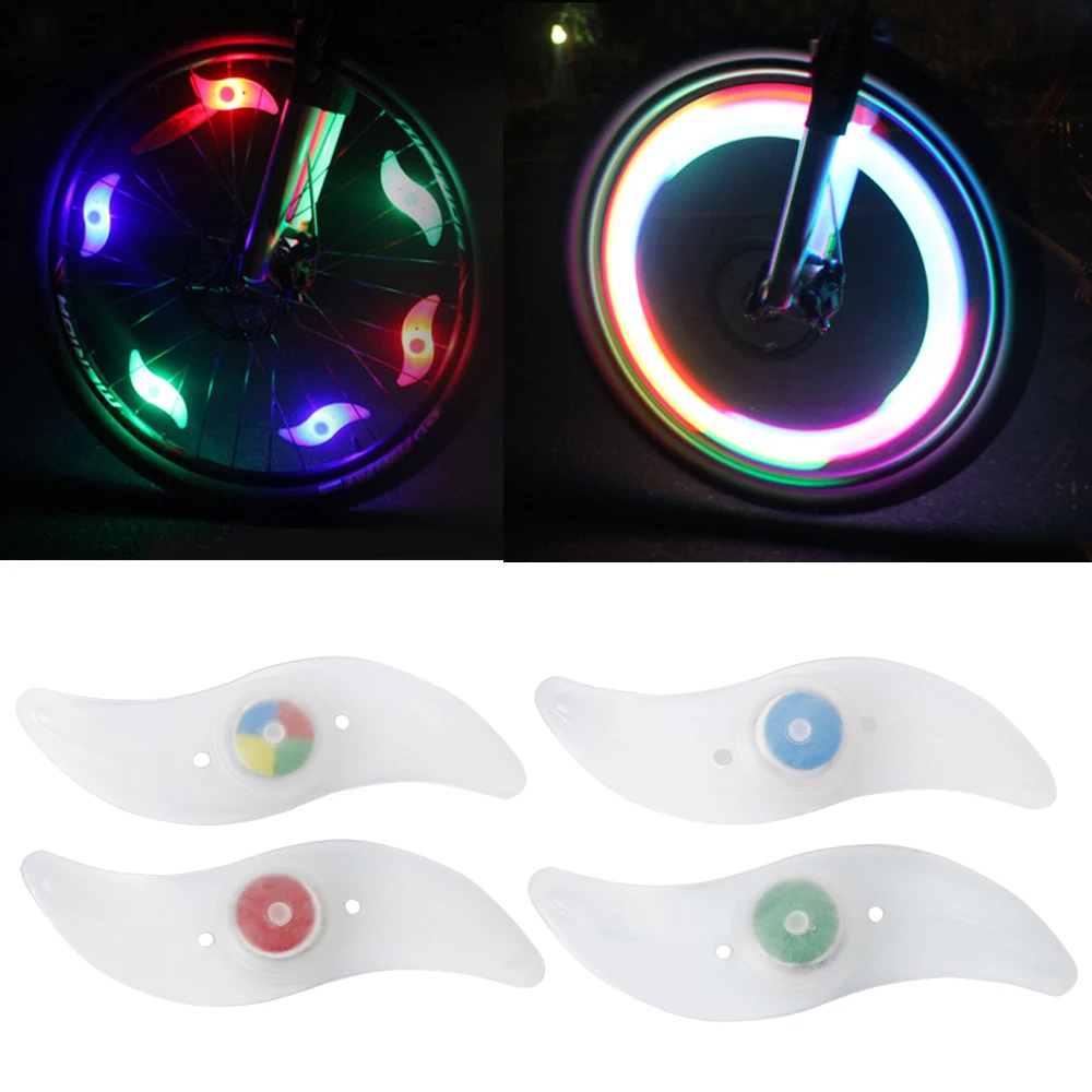 

Colorful Plastic Bicycle Lights Rainproof Wear Resistance Cycling Wheel Spoke Light 3 Flash Modes Safety Warning MTB Bike Lamp