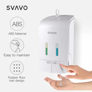 Настенный двойной ручной дозатор жидкого мыла, ручной диспенсер для душа, лосьона для тела, шампуня, ручной дозатор мыла 550 мл * 2