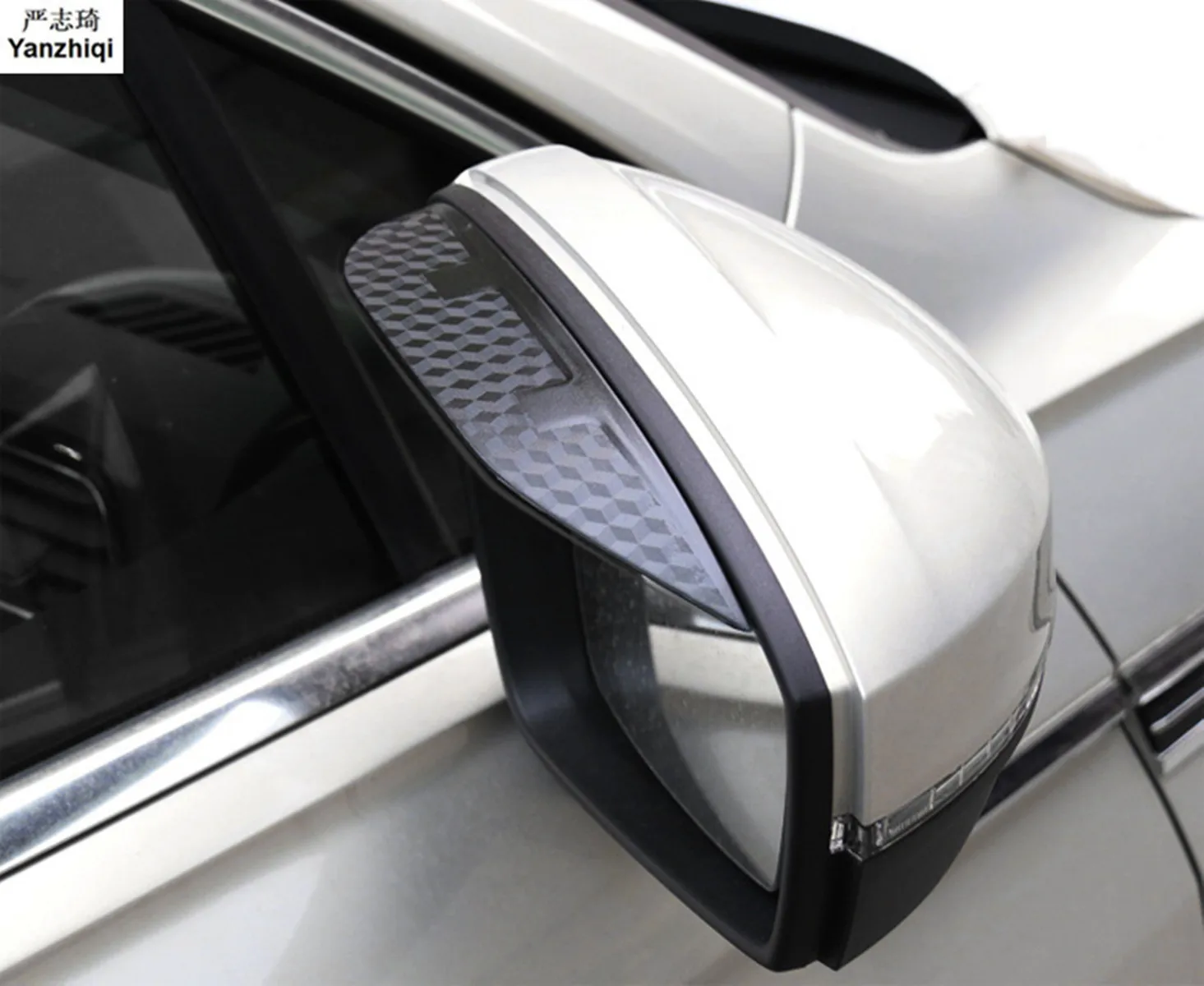 

Углеродное волокно, 2 шт./партия, зеркало заднего вида, непромокаемая наклейка для бровей, аксессуары для автомобиля, стайлинг на 2010-2018 Volkswagen VW Tiguan mk1 mk2