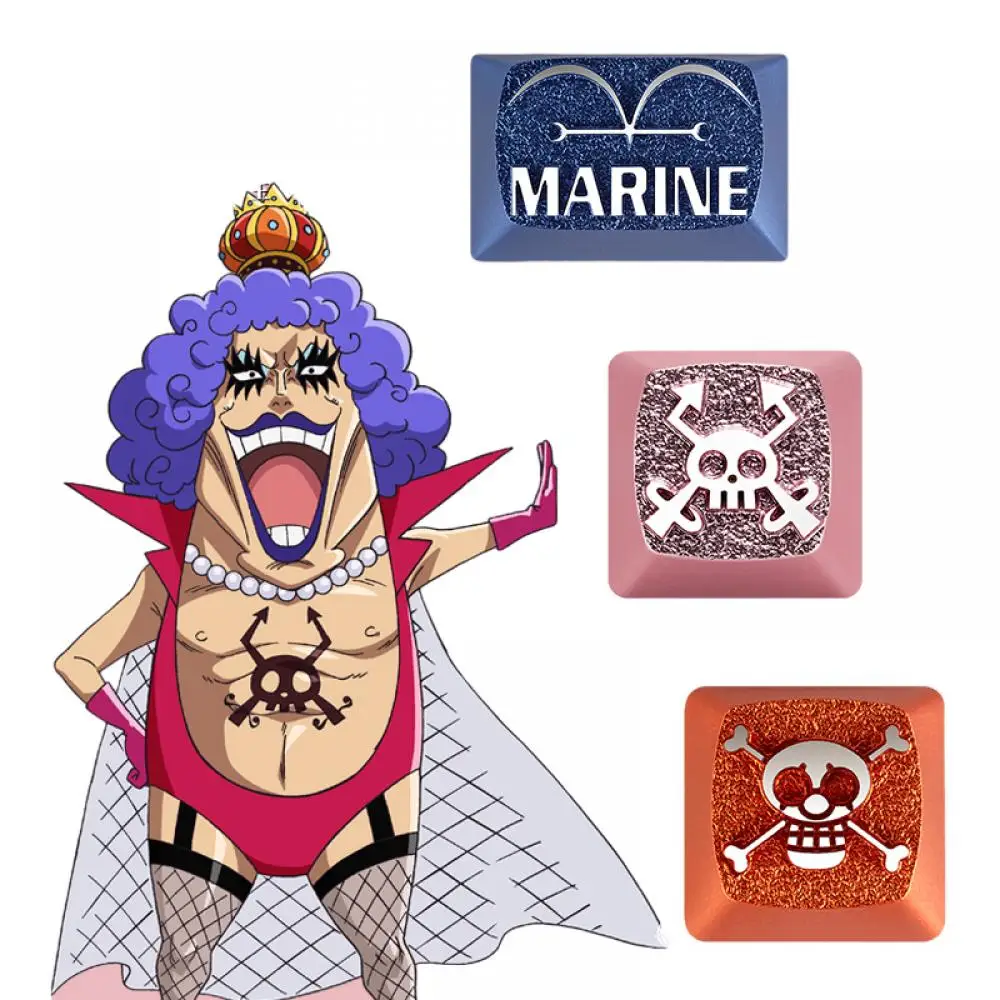 

Cartoon Anime One Piece Top War Series Navy Shichibukai Sir Crocodile Keycap Mechanical Keyboard Cherry Metal Keycaps Boy Gift