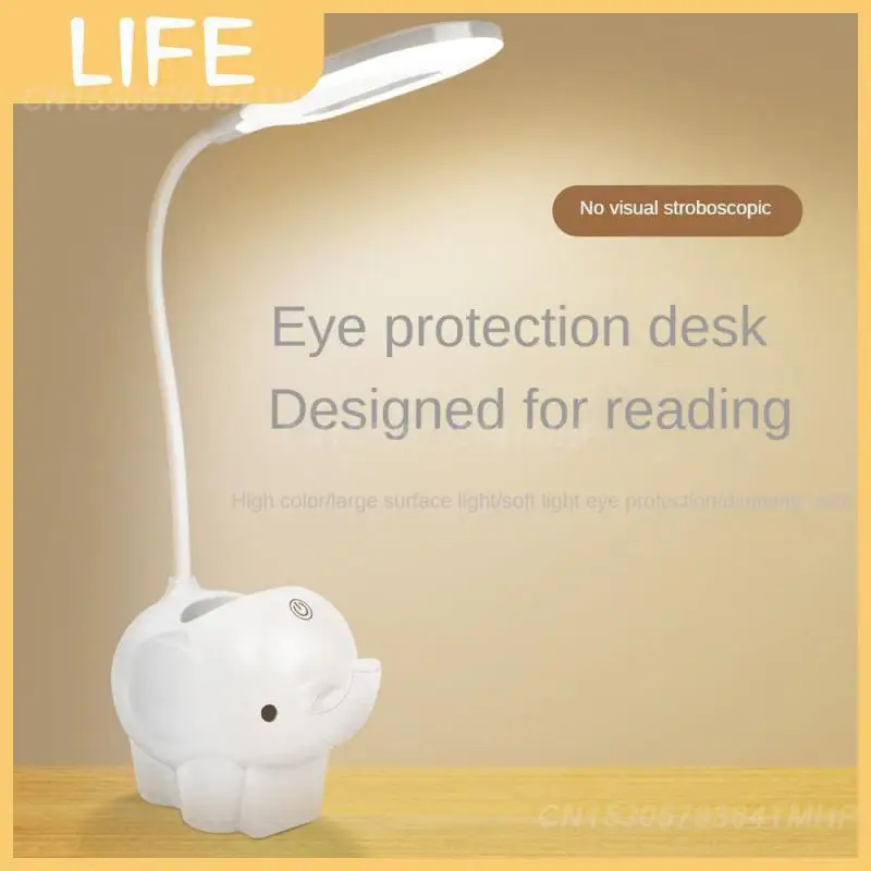 

Animal Led Table Lamp Led Lamp Elephant Student Dormitory Study Creative Learning Table Lamp Home Desktop Decor Reading Dual-use