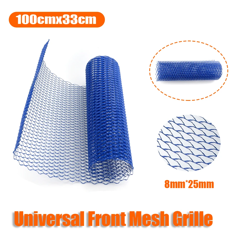 

Car Tuning Grill Car Racing Grille Mesh Vent Universal Aluminum Automotive Grille Insert Bumper Vehicle Body Protective Blue