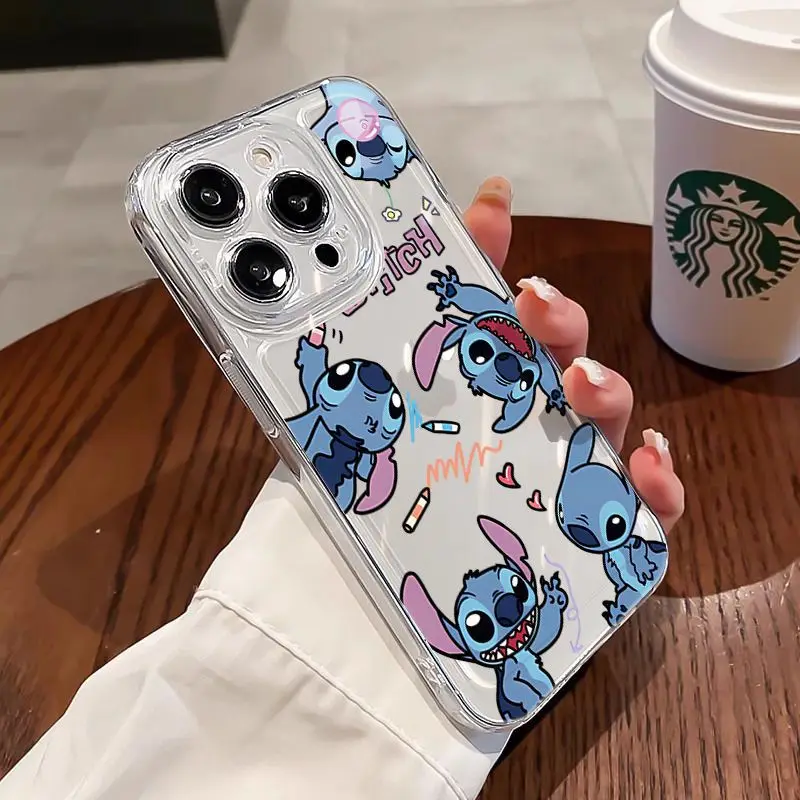 Чехол для телефона Cute Disneys Stitchs Clear Space Vivo Y03 Y16 Y17 Y17S Y19 Y21 Y28 Y36 Y52S Y55S Y73S Y75 Y78 Y100 4G 5G Cover